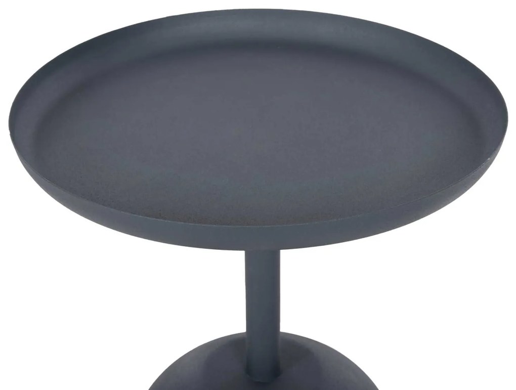 ΤΡΑΠΕΖΙ ΒΟΗΘΗΤΙΚΟ ΣΤΡΟΓΓΥΛΟ DELBEL HM4261.05 ΜΕΤΑΛΛΟ ΜΠΛΕ ΣΚΟΥΡΟ Φ39,5x53,5Υ εκ.