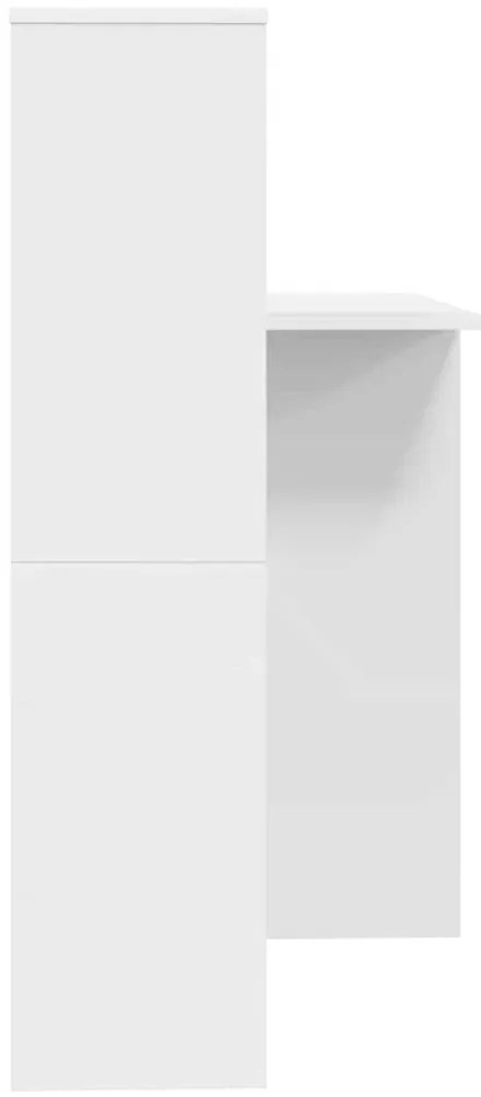 vidaXL Γραφείο με ράφι Λευκό 131.5 x 50 x 106.5 εκ. Επεξεργασμένο ξύλο