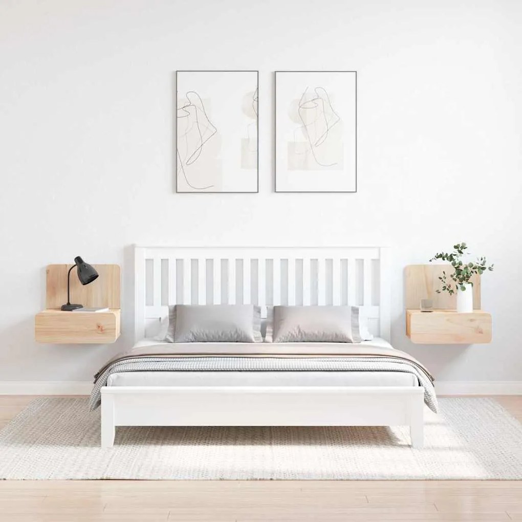 vidaXL Κομοδίνο 2 pcs Καφέ 44 x 32.5 x 40 εκ. Μασίφ ξύλο πεύκου