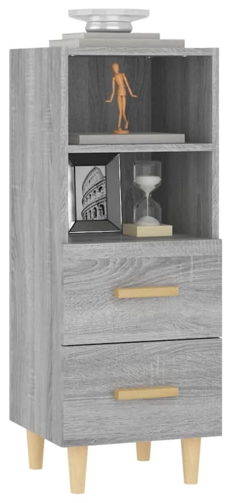 vidaXL Ντουλάπι Γκρι Sonoma 34,5x34x90 εκ. από Επεξεργασμένο Ξύλο