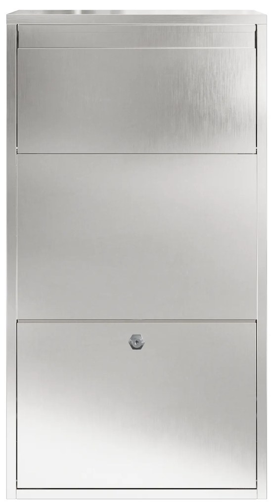 vidaXL Κουτί Ρίψης Πακέτων 44x22x82 cm Ανοξείδωτο Ατσάλι