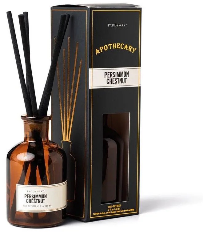 Αρωματικό Χώρου Με Στικς Apothecary Diffuser Persimmon And Chestnut 88ml Paddywax Glass