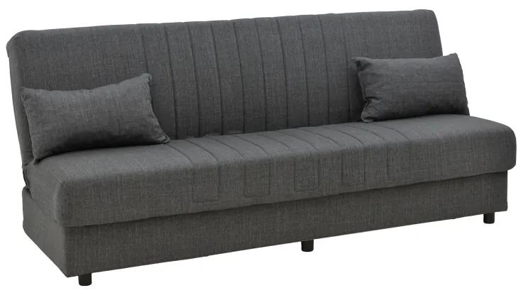 Καναπές-κρεβάτι με αποθηκευτικό χώρο τριθέσιος Romina  ανθρακί ύφασμα 190x85x90εκ Model: 328-000025