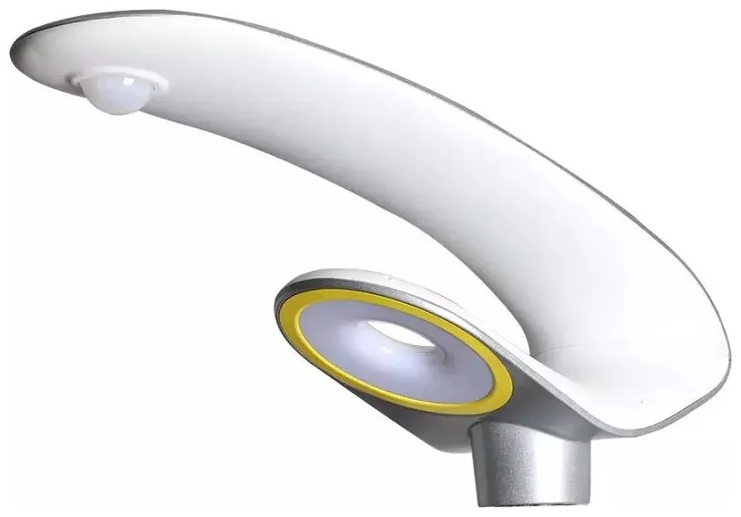 V-TAC Ηλιακό φωτιστικό κήπου LED 20W IP65 Φυσικό λευκό 4000K με ασημί και λευκό σώμα και ανιχνευτή κίνησης 5505
