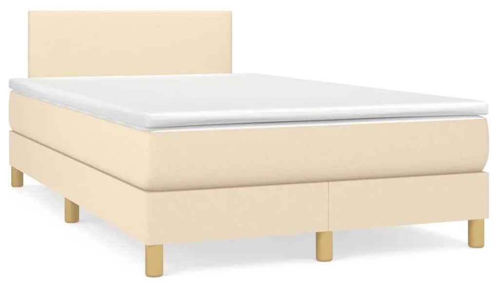 ΚΡΕΒΑΤΙ BOXSPRING ΜΕ ΣΤΡΩΜΑ ΚΡΕΜ 120X190 ΕΚ. ΥΦΑΣΜΑΤΙΝΟ 3269763