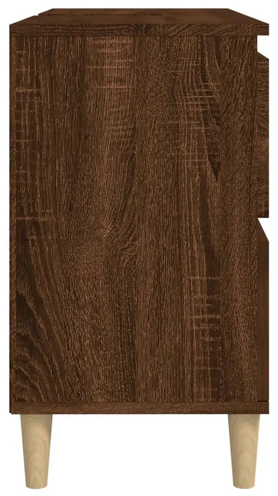 vidaXL Ντουλάπι Νιπτήρα Καφέ Δρυς 80 x 33 x 60 εκ. Επεξεργασμένο Ξύλο