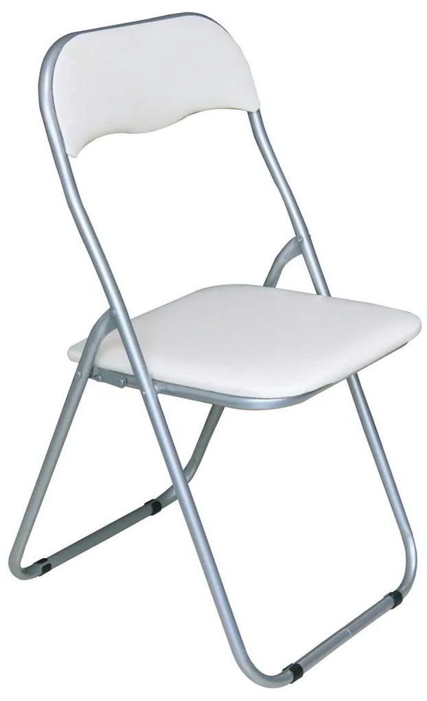 Καρέκλα Πτυσ/νη LINDA Pvc Άσπρο (Βαφή Γκρι) 43x46x80cm