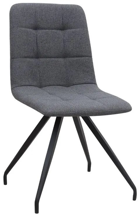 Σετ τραπεζαρία 5τμχ Roger - Bianca Megapap Mdf - ύφασμα χρώμα μαύρο εφέ μαρμάρου - γκρι 120x70x75εκ.