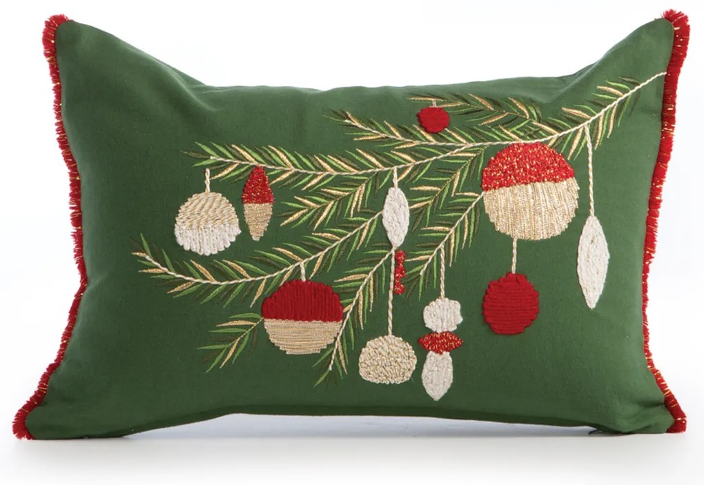 Χριστουγεννιάτικο Μαξιλάρι (30x45) Nef-Nef Homeware Noel Verde Green/Red