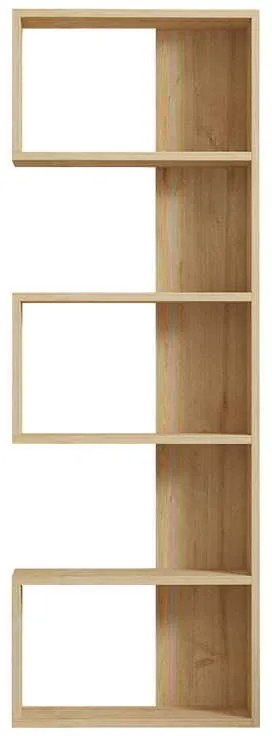 Βιβλιοθήκη Cascade pakoworld σε oak απόχρωση 51.8x22x150εκ