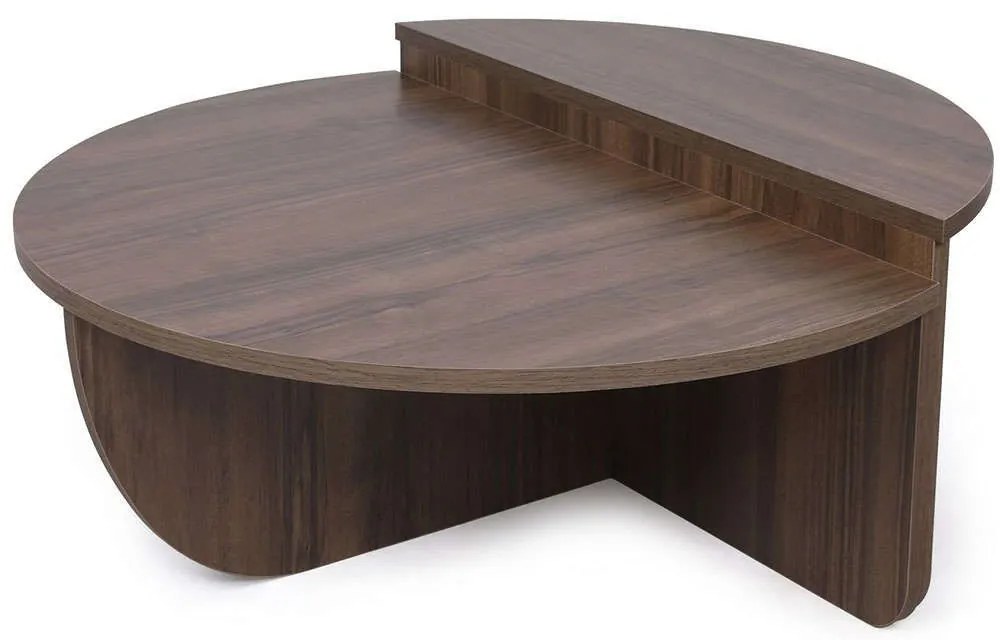 Τραπέζια Σαλονιού Podium (Σετ 2Τμχ) 552NOS2234 90x60x30/85x30x35cm Walnut