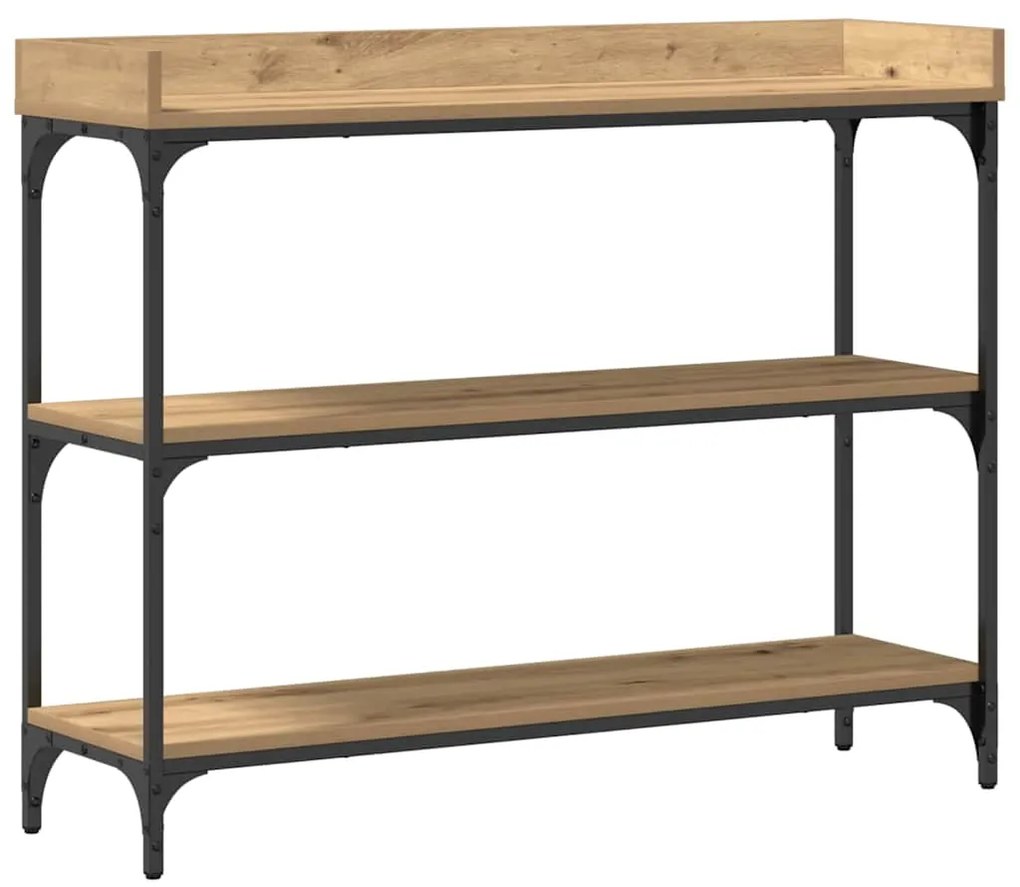 vidaXL Τραπέζι Κονσόλας με ράφι artisan δρυς 100 x 30 x 80 εκατοστά