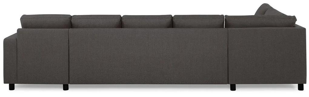 Γωνιακός Καναπές Scandinavian Choice C157, Γκρι, Μαύρο, 344x199x80cm, Πόδια: Πλαστική ύλη | Epipla1.gr
