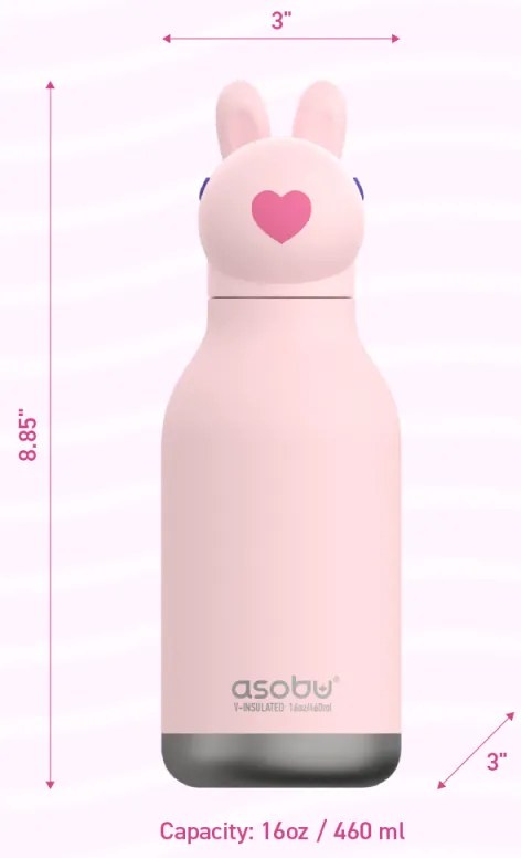 ΜΠΟΥΚΑΛΙ ΘΕΡΜΟΣ 460ml BESTIE RABBIT ASOBU