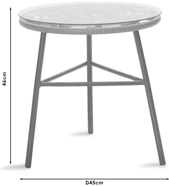 Σαλόνι Gaus-Naoki σετ 3τεμ μέταλλο μαύρο pe φυσικό