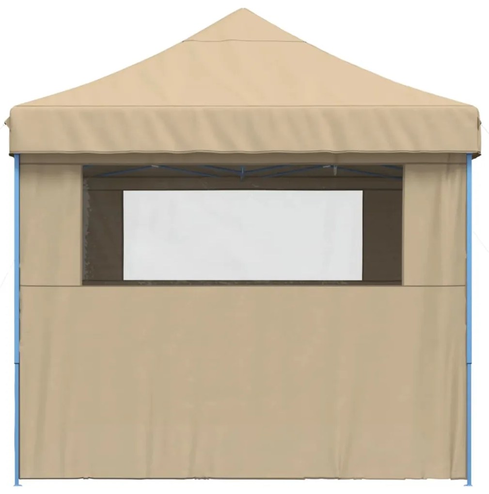 vidaXL Τέντα Εκδηλώσεων με 4 Τοιχώματα Πτυσσόμενη Pop-Up Μπεζ