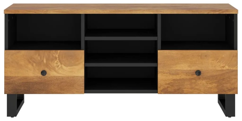vidaXL Έπιπλο Τηλεόρασης 100x33x46 εκ. Μασίφ Ξύλο Μάνγκο &amp; Επεξ. Ξύλο