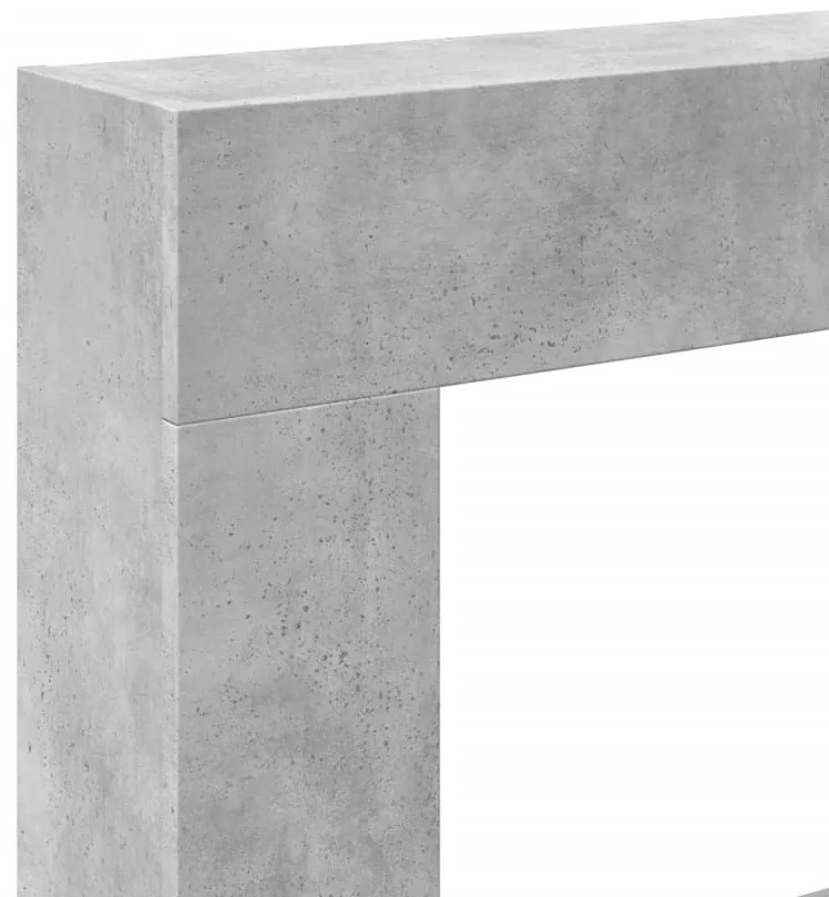 vidaXL Πλαίσιο Τζακιού Γκρι Σκυρ. 81x18x82 εκ. από Επεξ. Ξύλο
