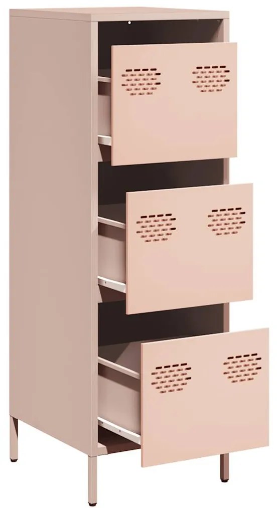 vidaXL Ντουλάπι Ροζ 39x35x103,5 εκ. από Ατσάλι