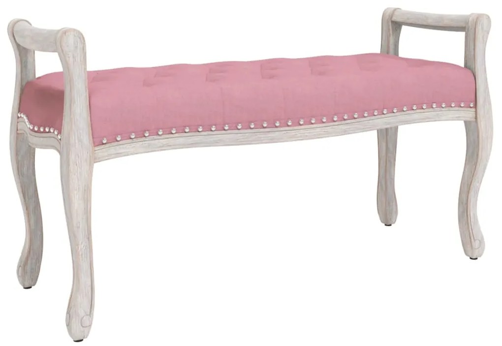 vidaXL Πάγκος Ροζ 110x45x60 εκ. Βελούδινος