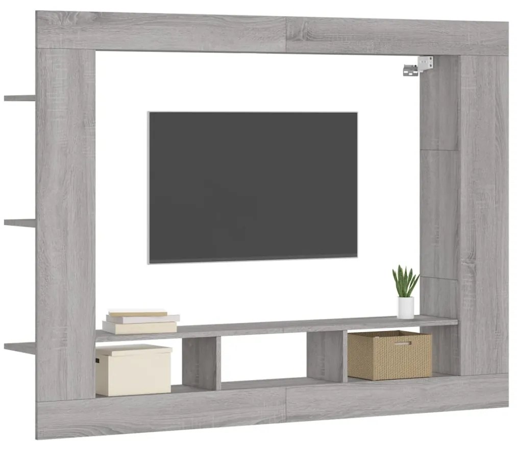 vidaXL Έπιπλο Τηλεόρασης Γκρι Sonoma 152 x 22 x 113 εκ. Επεξεργ. Ξύλο