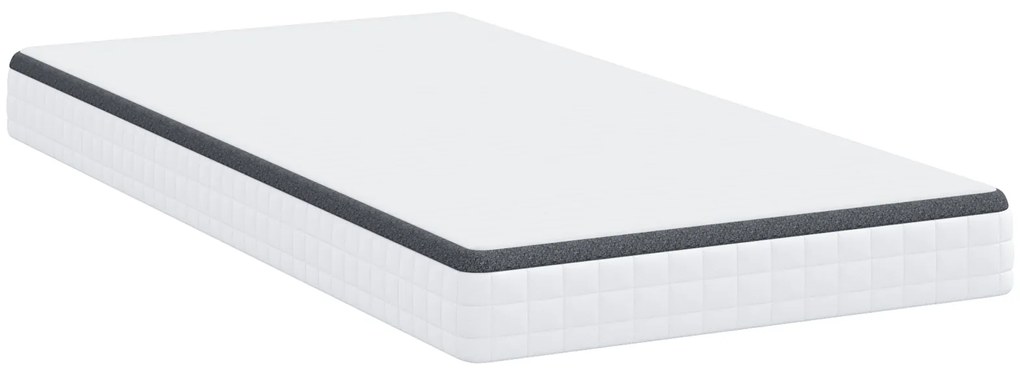 vidaXL Στρώματα Λευκό, Γκρι 90 x 200 cm Πλεκτό ύφασμα