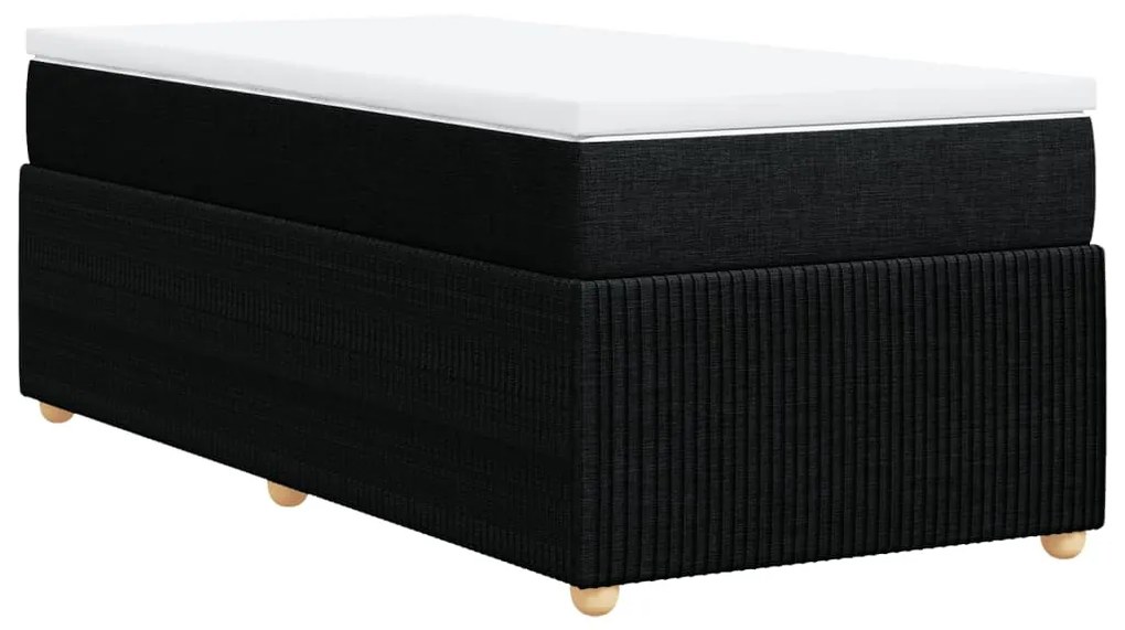 ΚΡΕΒΑΤΙ BOXSPRING ΜΕ ΣΤΡΩΜΑ ΜΑΥΡΟ 90X200 ΕΚ. ΥΦΑΣΜΑΤΙΝΟ 3285541