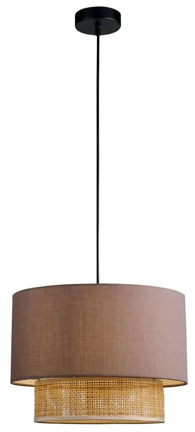 Φωτιστικό Οροφής Κρεμαστό Rika 4305900 E27 1xMax 40W 34x150cm Grey-Natural Viokef