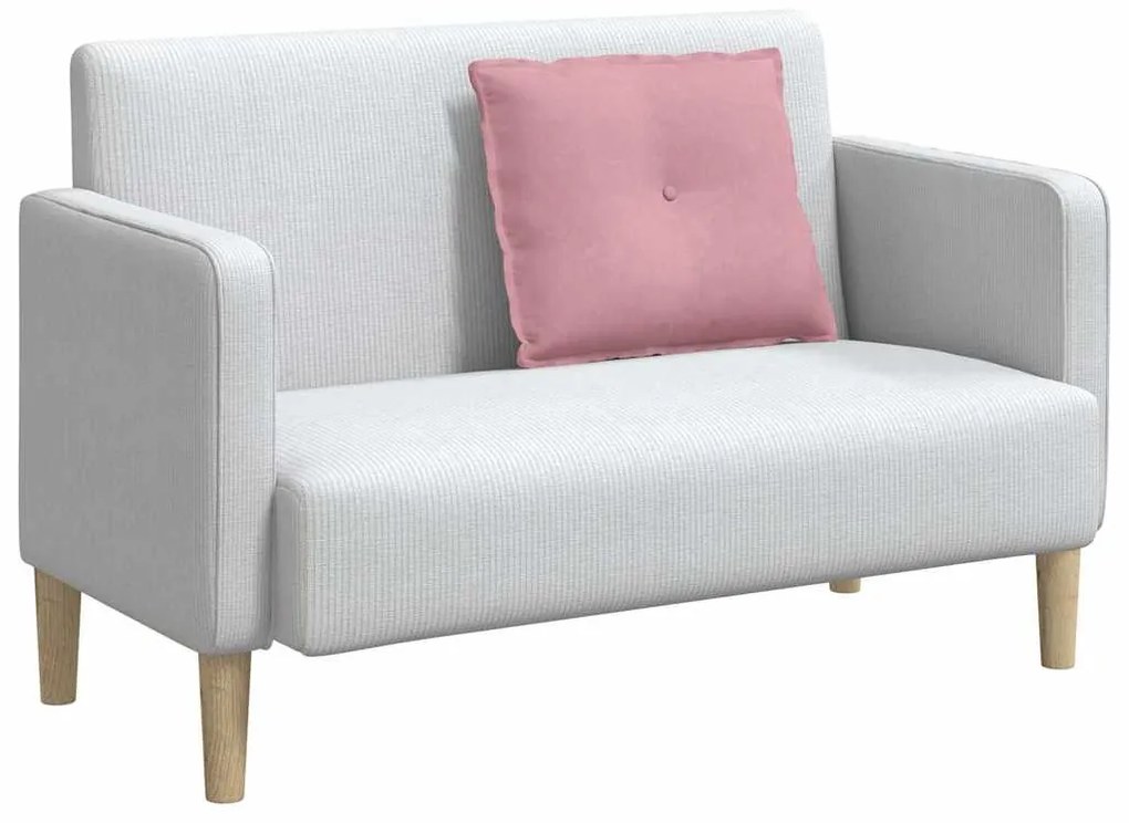 vidaXL Μαξιλάρι Πλάτης Ροζ 60 x 50 cm Υφασμάτινο Κορντουρά