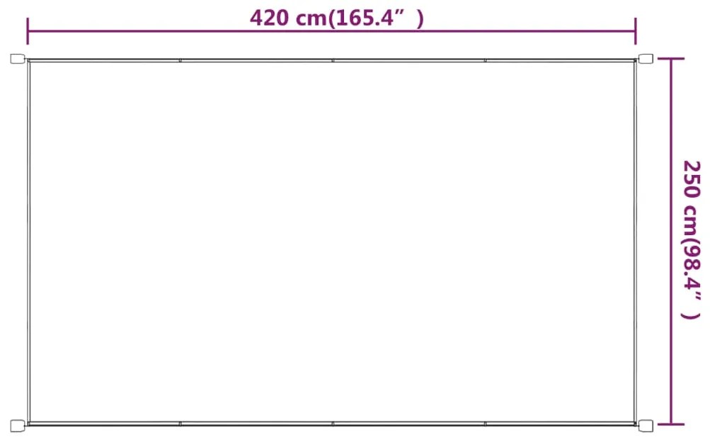 vidaXL Τέντα Κάθετη Τερακότα 250 x 420 εκ. από Ύφασμα Oxford