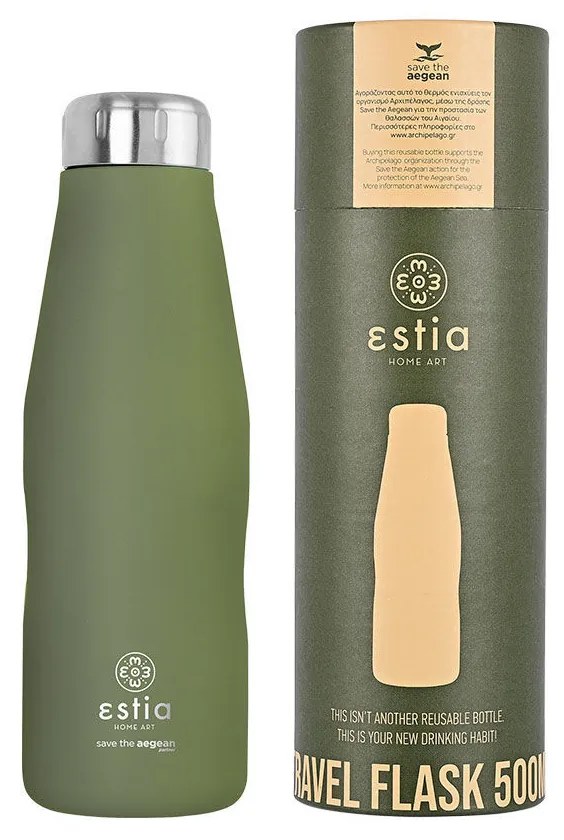 Estia 01-12069 Save Aegean Μπουκάλι Θερμός 500ml, Forest Spirit