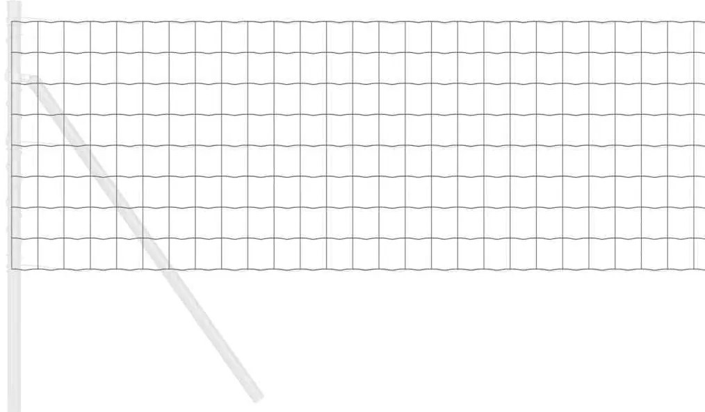vidaXL Φράχτης Εuro Γκρι 0.4 x 10 μ Σίδηρος με επικάλυψη PVC