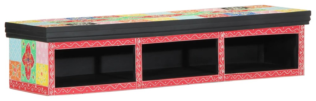 vidaXL Τηλεοπτική Κονσόλα Τοίχου Πολύχρωμη 100x30x22cm Κατασκευασμένη από Ξύλο