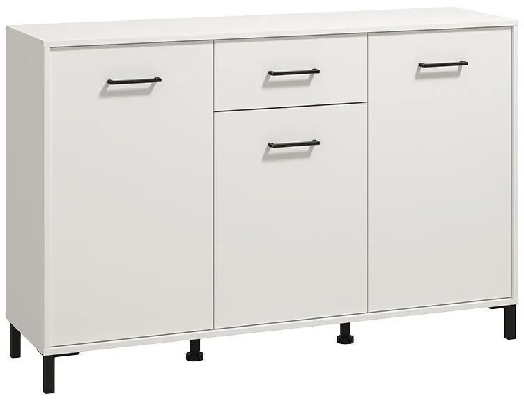 Κομότα - Μπουφές Vienne 3K1F Λευκό 138x40x90 εκ. 138x40x90 εκ.
