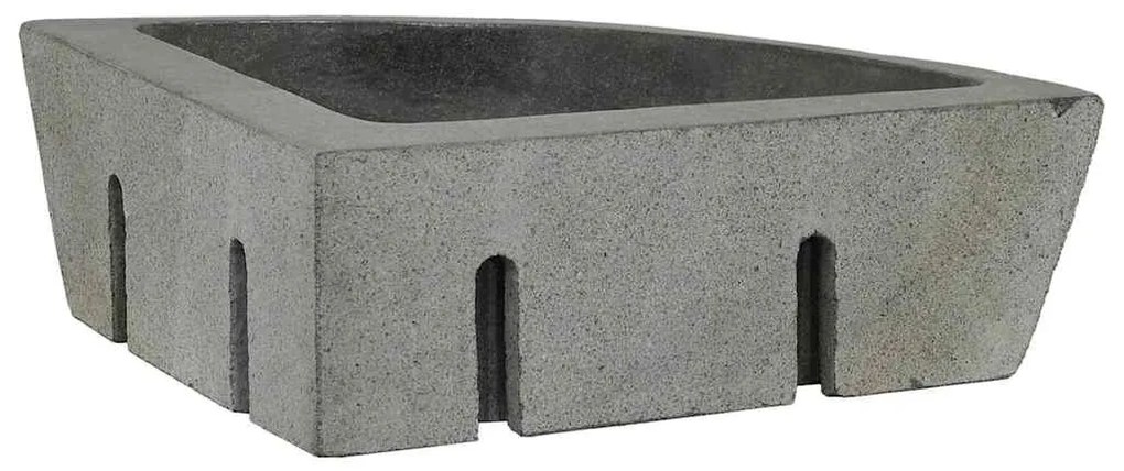 vidaXL Κρεμαστή Γωνιακή Λεκάνη Γκρι (38-45) x (38-45) x 12 εκ.