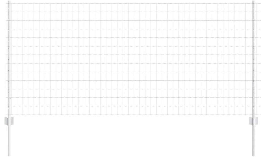 Τείχος και Πόστ Ασημί 1 x 25 m Ατσάλι