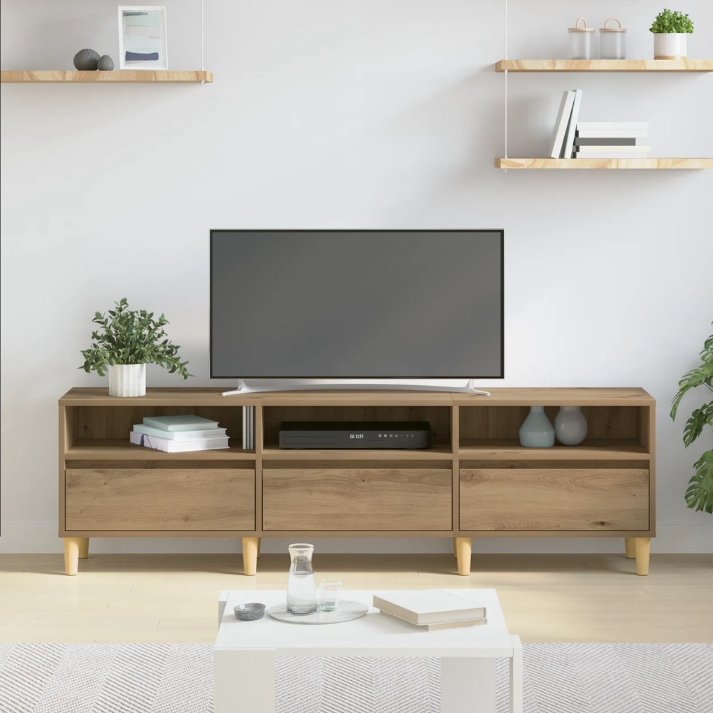 vidaXL Ντουλάπι TV artisan δρυς 150 x 30 x 45 εκ Επεξεργασμένο ξύλο