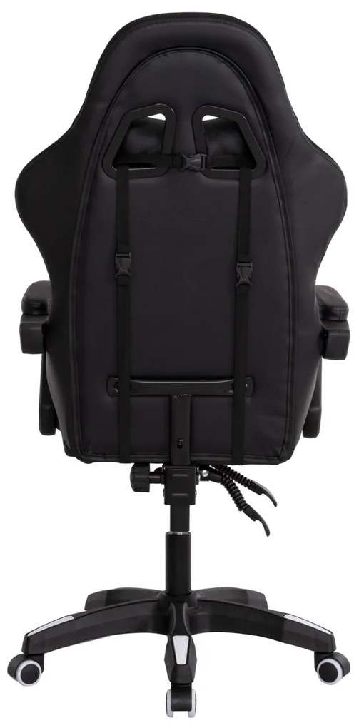 ΠΟΛΥΘΡΟΝΑ GAMING DARREN ΜΑΥΡΟ-ΛΕΥΚΟ PVC & NYLON 51x49x125Υεκ.