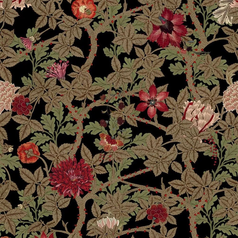 Ταπετσαρία The Flowering WP20731 Multi-Black MindTheGap Bamboo,Ξύλο