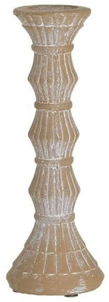 Κηροπήγιο Antique 3-70-456-0176 Φ9x24cm Beige-White Inart Inart Cement