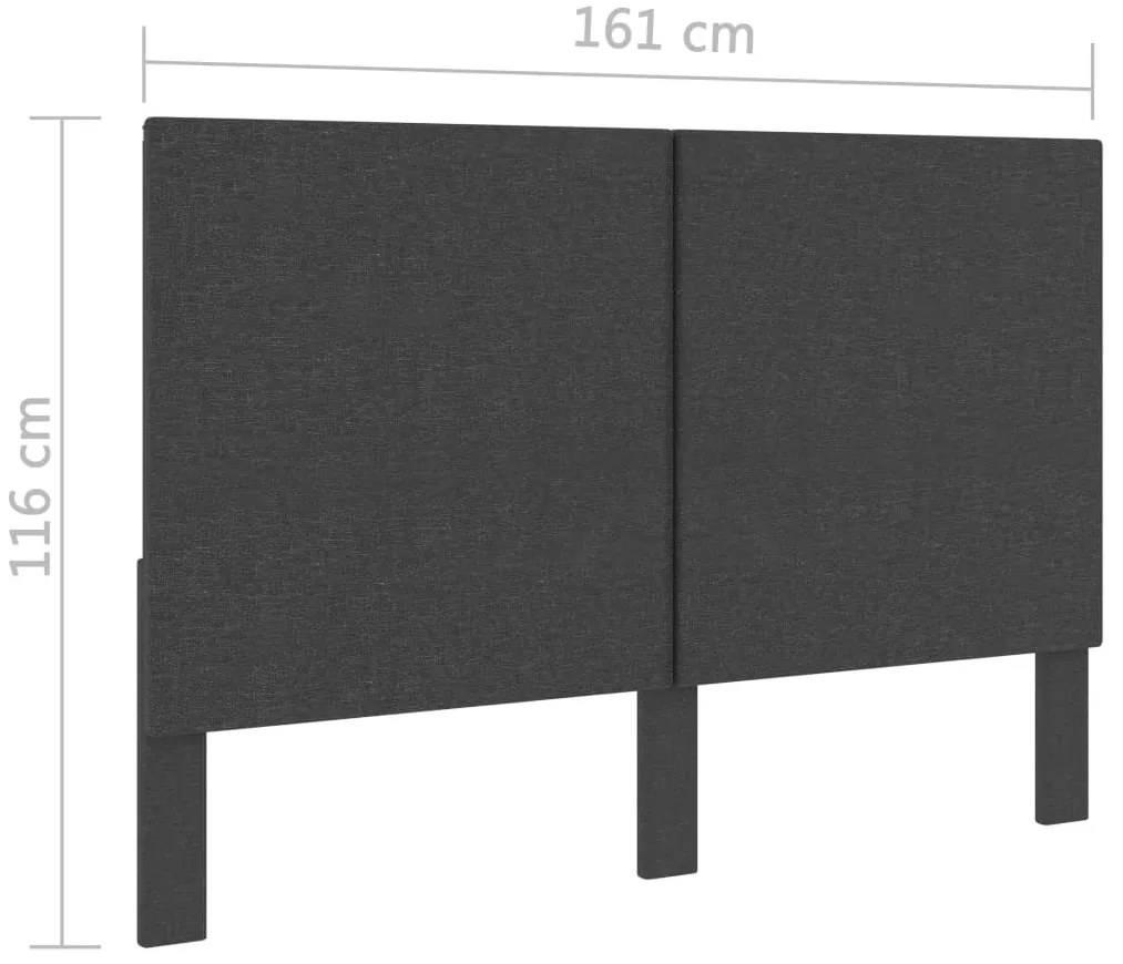 vidaXL Κεφαλάρι Σκούρο Γκρι 160 x 200 εκ. Υφασμάτινο