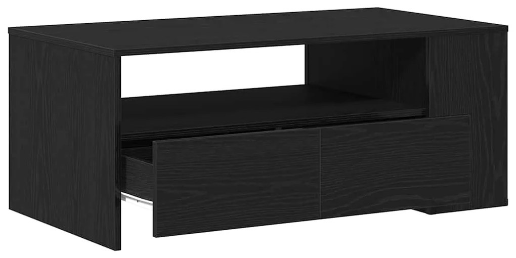 vidaXL Τραπεζάκι σαλονιού με συρτάρι Μαύρη Οξυά 102 x 55 x 43,5 εκ.