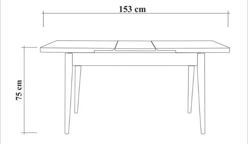 Τραπέζι Jemmy Megapap επεκτεινόμενο χρώμα atlantic pine 120/153x75x77εκ.