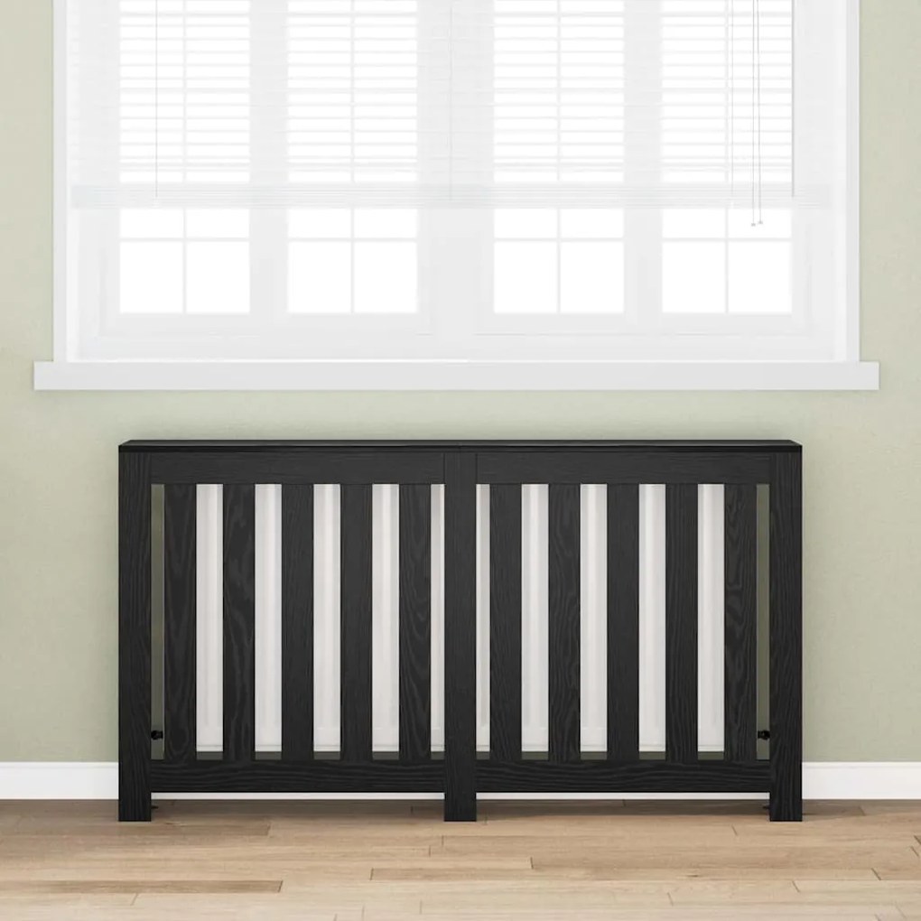 vidaXL Καπάκι Καλοριφέρ Μαύρη Οξυά 149 x 20 x 82 cm Επεξεργασμένο ξύλο