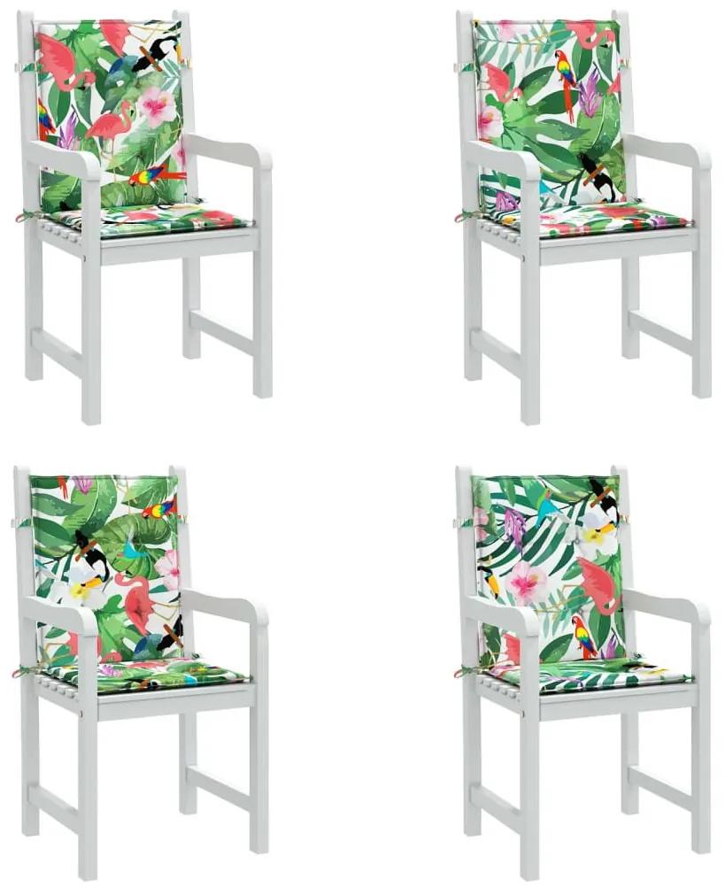 Μαξιλάρια Καρέκλας με Πλάτη 4 τεμ. Πολύχρωμα Υφασμάτινα - Πολύχρωμο