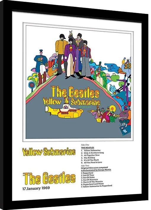 Κορνιζαρισμένη αφίσα The Beatles - Yellow Submarine
