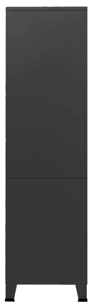vidaXL Ντουλάπα Βιομηχανική Μαύρη 90 x 50 x 180 εκ. Μεταλλική