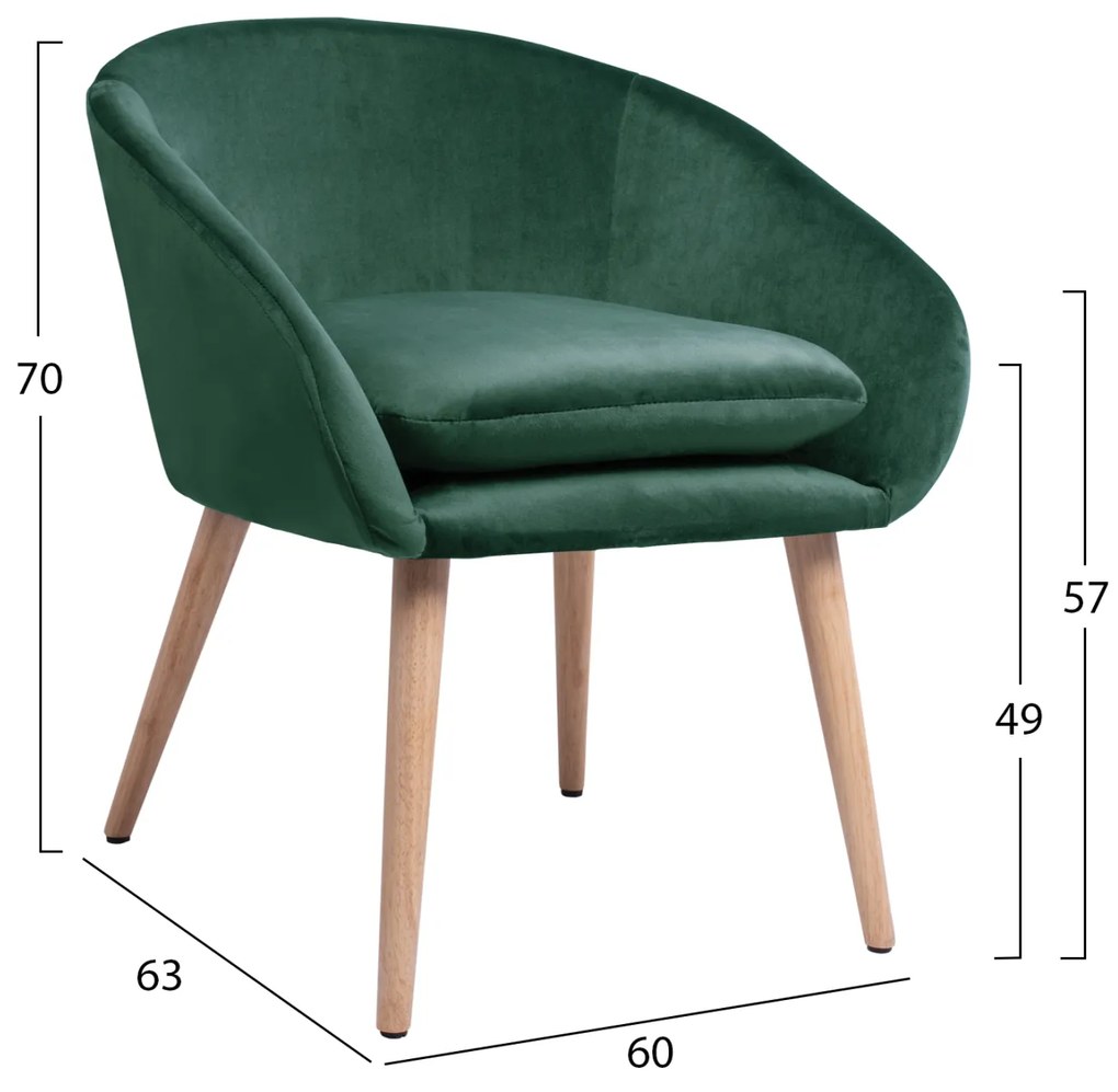 ΠΟΛΥΘΡΟΝΑ ELLIE HM8391.03 ΑΠΟ ΚΥΠΑΡΙΣΣΙ ΒΕΛΟΥΔΟ 60x63x70Υ εκ. (1 Τεμμάχια)