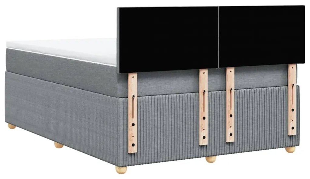 vidaXL Κρεβάτι Boxspring με Στρώμα Αν. Πράσινο 160x200εκ Υφασμάτινο