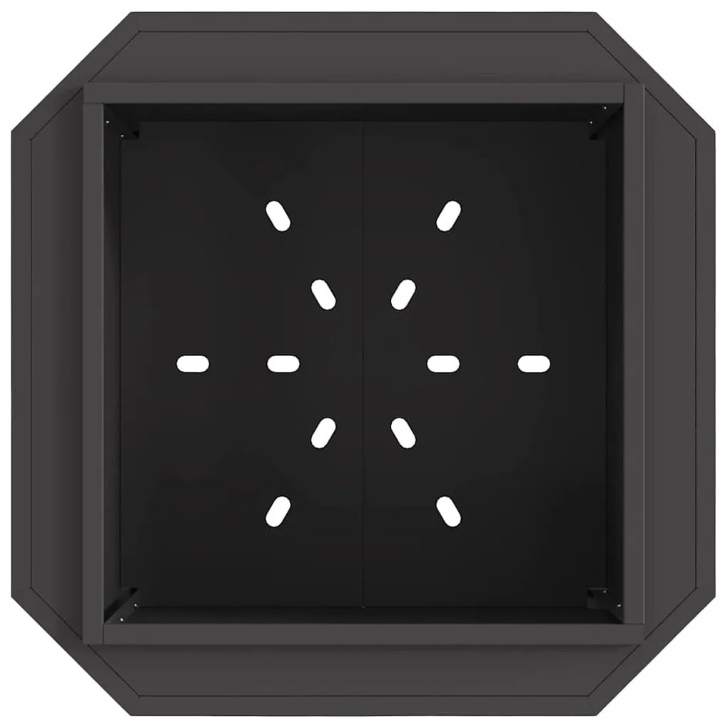 vidaXL Φωτιά Μαύρο 58 x 58 x 51 cm Κρύα έλαση από χάλυβα